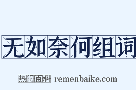 无如奈何组词是什么意思的图片